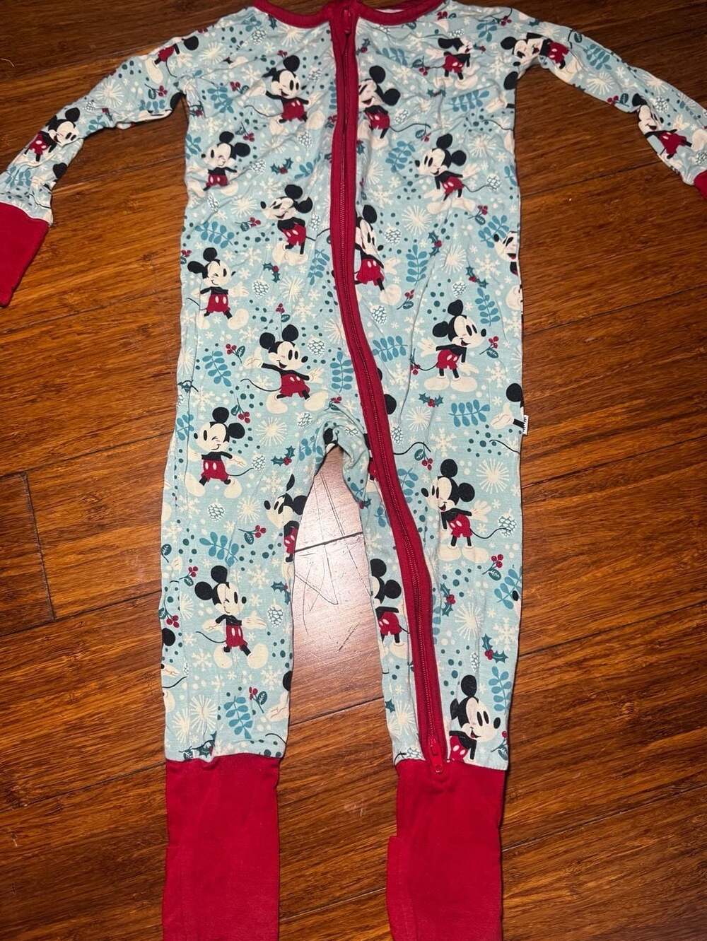 Little Sleepies Mickey Mouse Winter Wonderland Zippy Pajamas